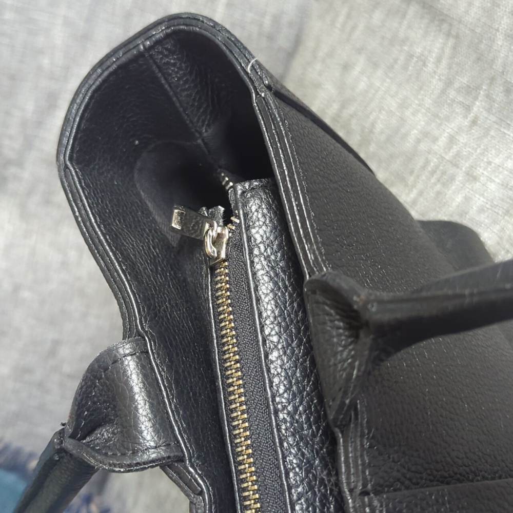 SALE - Chiara Ferretti Black Woven Leather Should Bag large - Picture 5 of 9